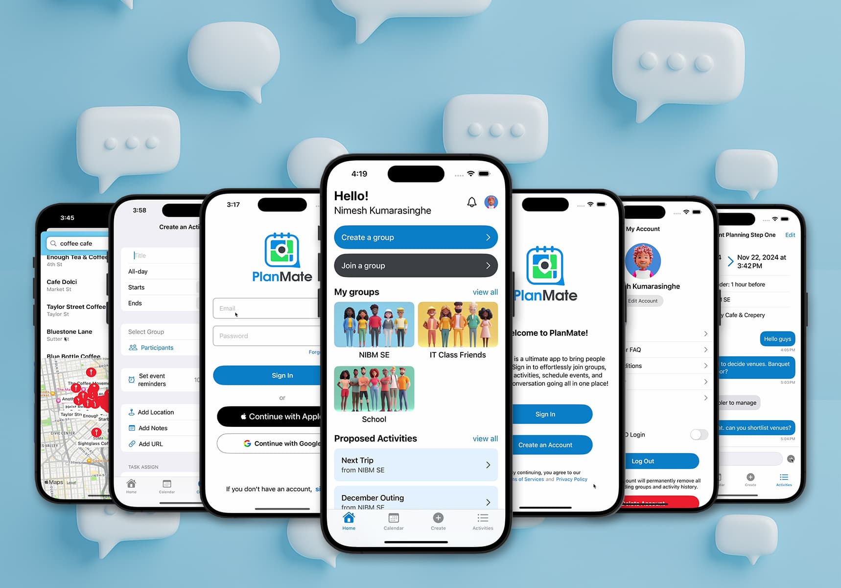 PlanMate – iOS Group Event Organizer App